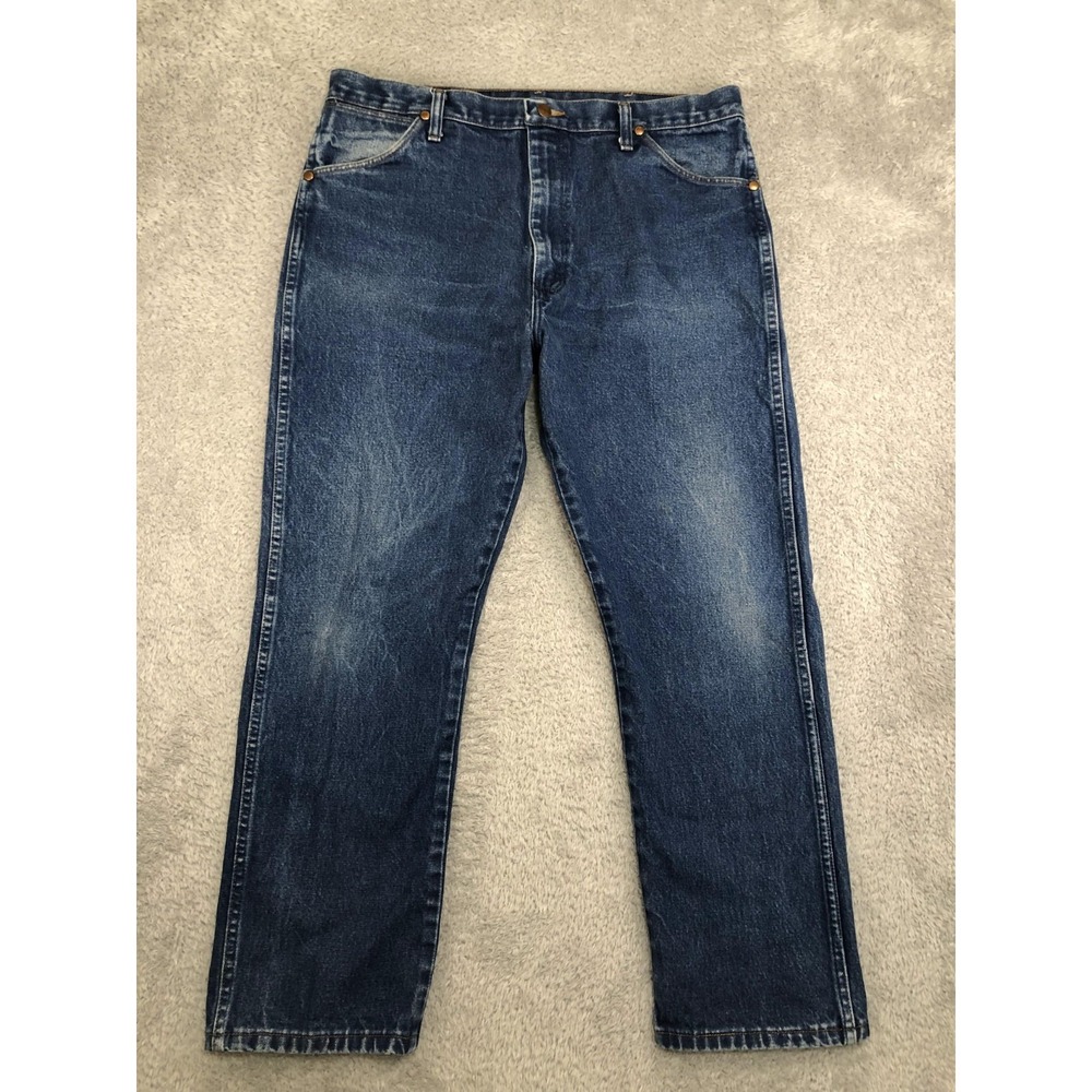 Wrangler Jeans Mens 36x29 (Tag 38x30) Blue Cowboy Cut 13MWZ Western